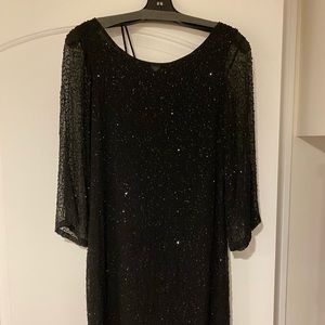 Alice & Olivia Black Beaded Dress